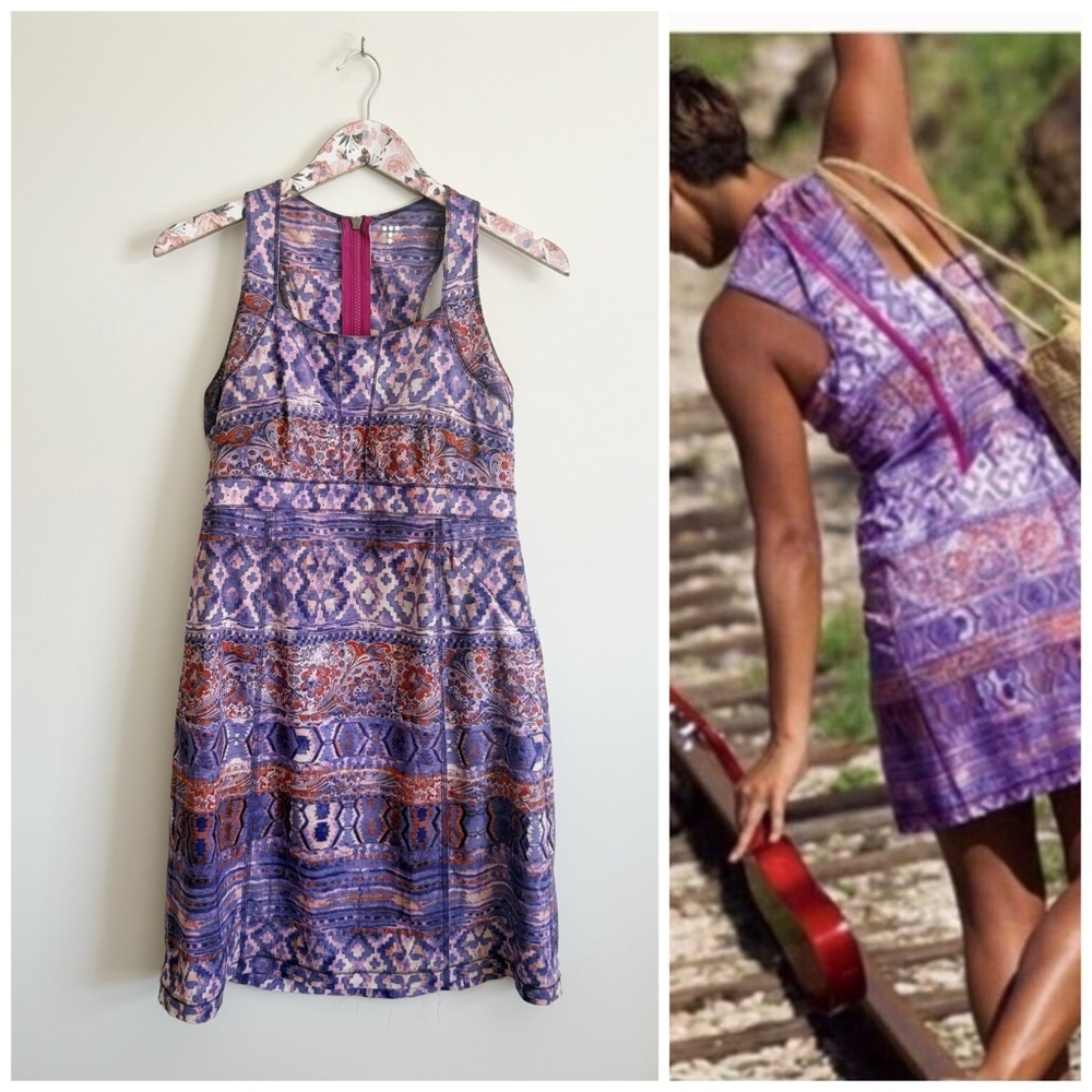 TITLE NINE Trouble Dress Size 6 Purple Pink Nimblene Racerback Active
